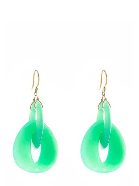 Ten Thousand Things 18kt yellow gold Interlocking Peacock Eye chrysoprase earrings Gold ER764GGCH