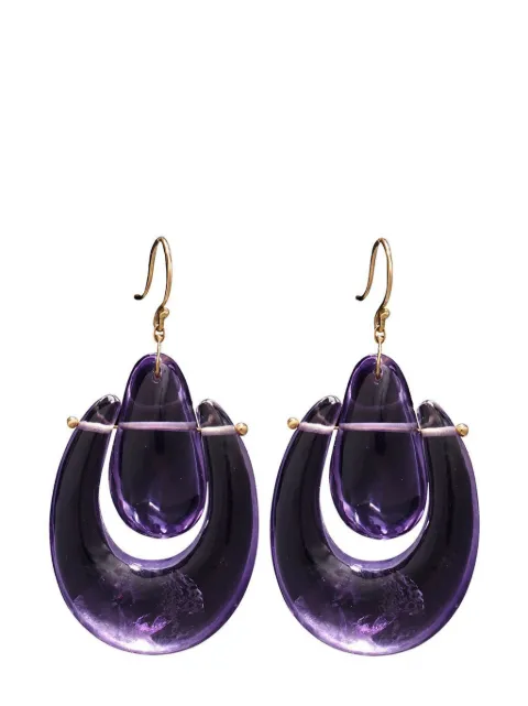 Ten Thousand Things 18kt yellow gold small O'Keeffe amethyst earrings Gold ER739GGA
