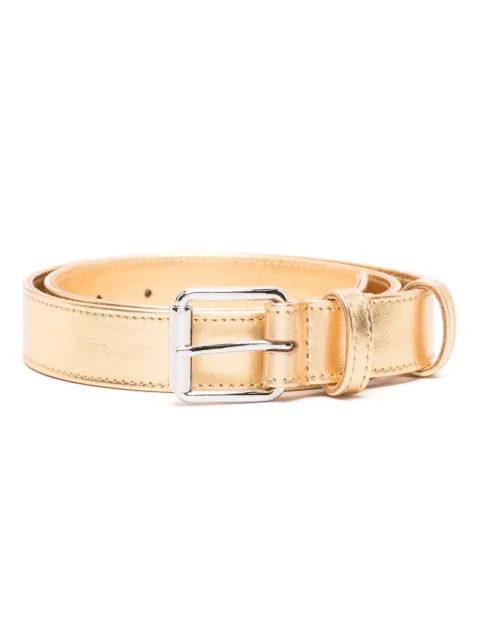 Comme Des Garçons Wallet metallic leather belt Gold SA0912GF