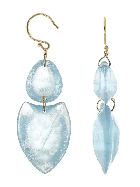 Ten Thousand Things 18kt yellow gold Double Heart aquamarine earrings Gold ER726GGAQ