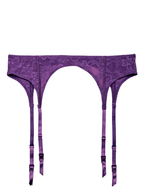 Fleur Du Mal Le Stretch lace garter belt Purple GR00760923