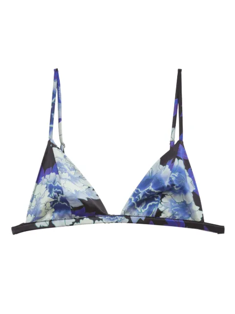 Fleur Du Mal Luxe triangle bra Blue BR04250925