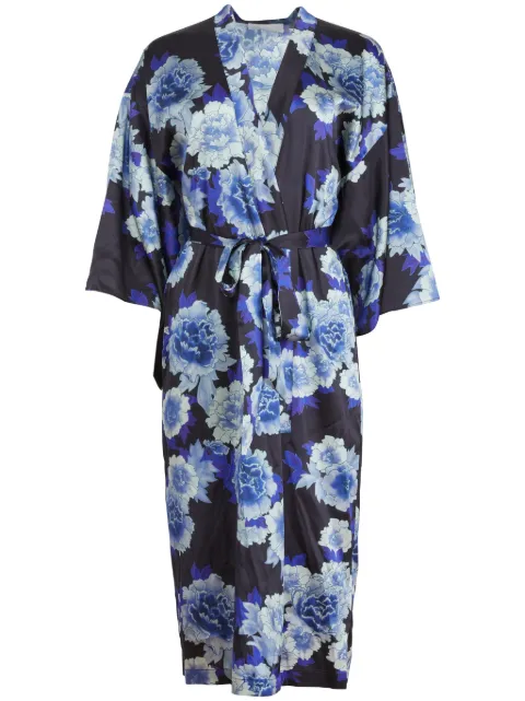 Fleur Du Mal silk robe Blue RB01030925