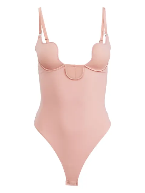Fleur Du Mal Le Stretch micro seduce U-plunge bodysuit Pink BS04368300