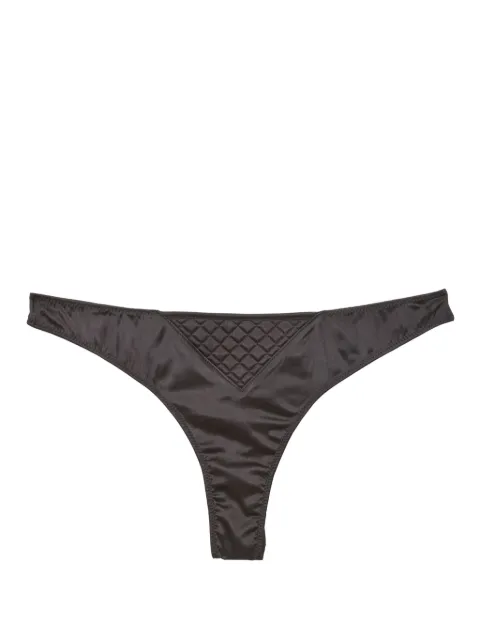 Fleur Du Mal Luxe quilted thong Black PY04760100