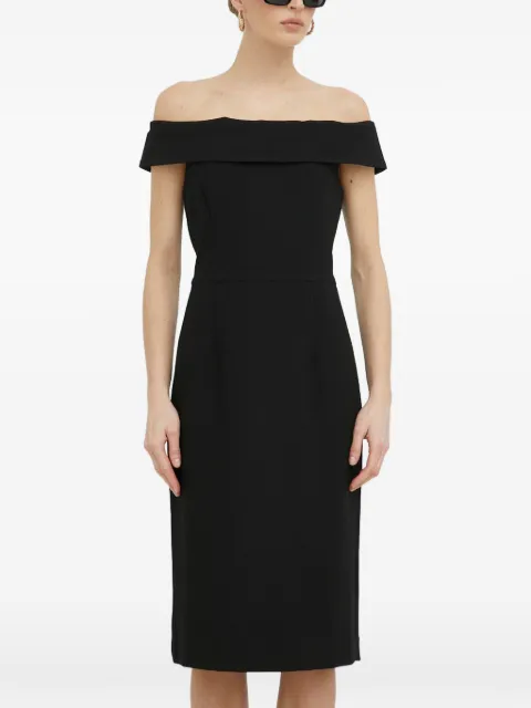 IVY OAK off-shoulder midi dress Black IO1100X7089