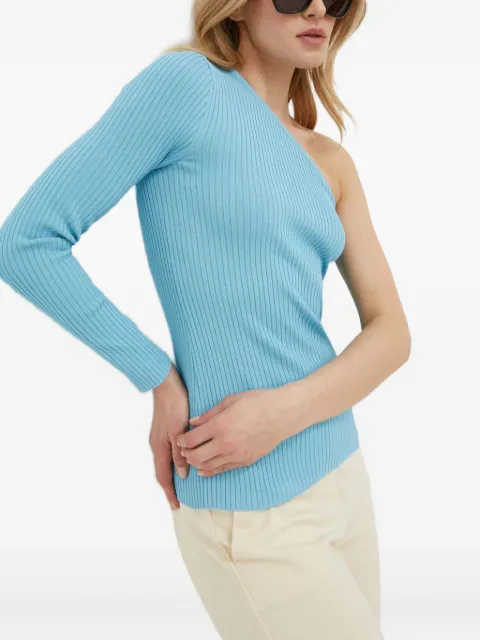 IVY OAK one-shoulder ribbed top Blue IO1123S3113