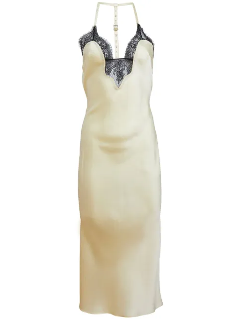 Fleur Du Mal T-strap slip dress Neutrals DR05670938