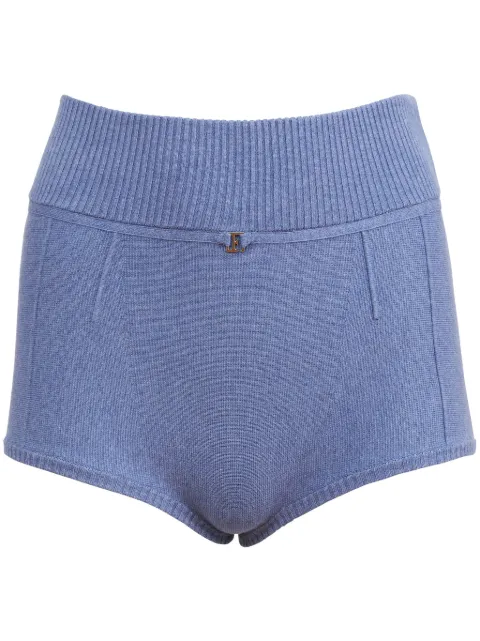 Fleur Du Mal knitted mini shorts Blue SH01160947