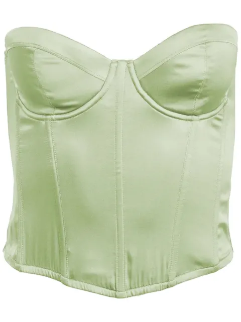 Fleur Du Mal Hamptons bustier top Green TP05130935