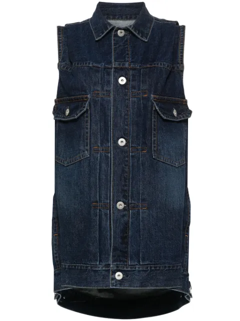 sacai sleeveless denim gilet Blue 2407284