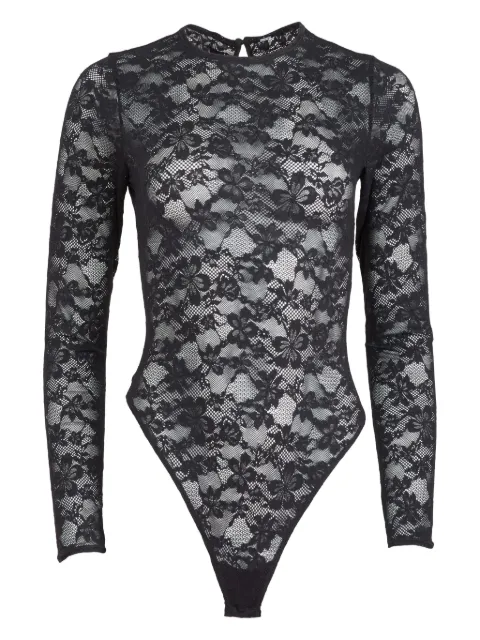 Fleur Du Mal Le Stretch lace bodysuit Black BS04350100