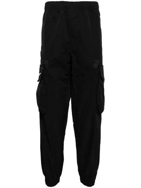 AAPE BY *A BATHING APE® logo-appliqué tapered cargo trousers Black AAPPTM6958XXM