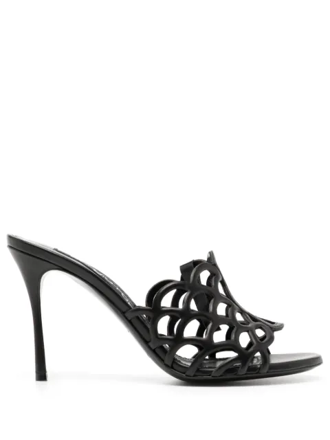 Sergio Rossi 90mm Sr Mermaid sandals Black B06960MNAN07110