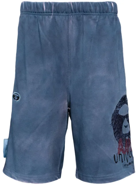 AAPE BY *A BATHING APE® logo-embroidered track shorts Blue AAPSPMB614XXM