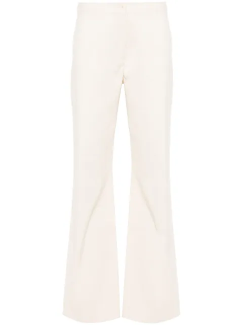 OUR LEGACY Biker high-waist straight trousers Neutrals W2244BNCONR