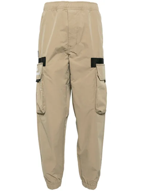 AAPE BY *A BATHING APE® logo-appliqué tapered cargo trousers Neutrals AAPPTM6958XXM