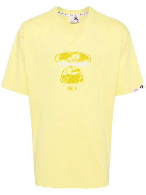 AAPE BY *A BATHING APE® logo-print cotton T-shirt Yellow AAPTEM1431XXM