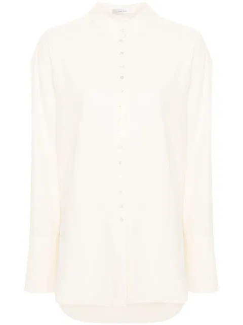 The Row silk buttoned shirt Neutrals 7948W2861
