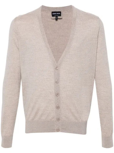 Giorgio Armani V-neck wool cardigan Neutrals 8NSE01SM99Z