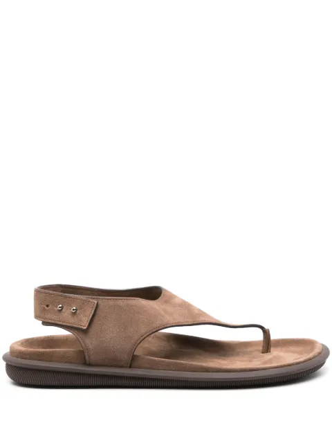 Giorgio Armani sling-back suede sandals Brown X2P091XF781