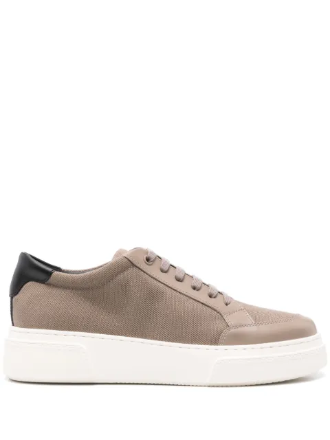 Giorgio Armani lace-up canvas sneakers Neutrals X2X177XR131