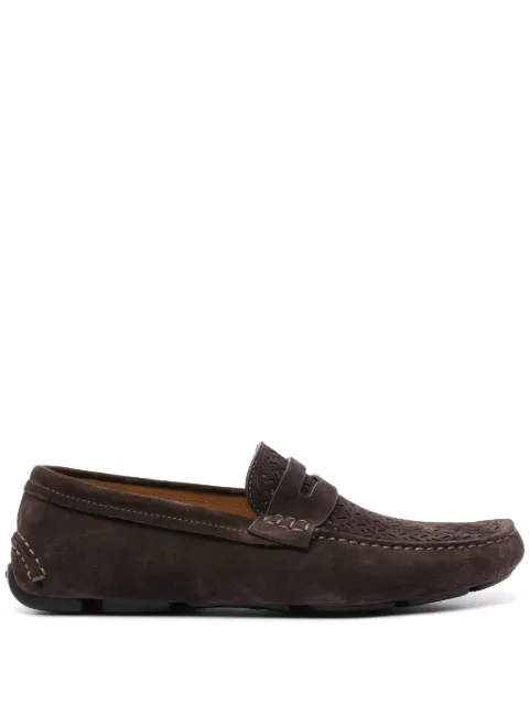 Giorgio Armani penny-slot suede drivers Brown X2B124XR125