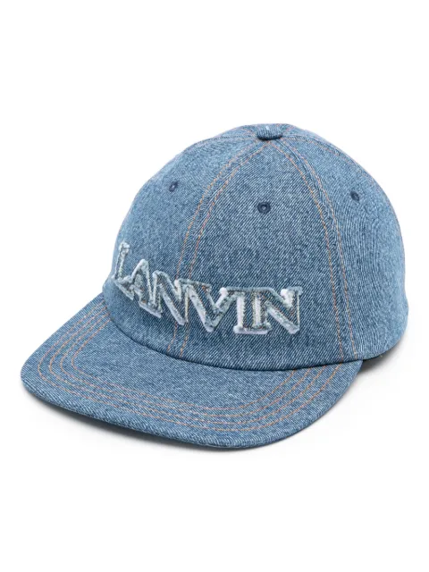 Lanvin logo-appliqué denim cap Blue AWHANQ03FRDEE24