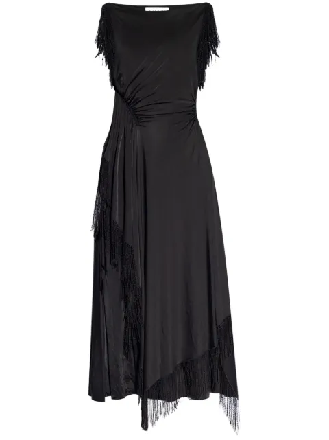 Lanvin embroidered-detailing midi dress Black RWDR90374893E24