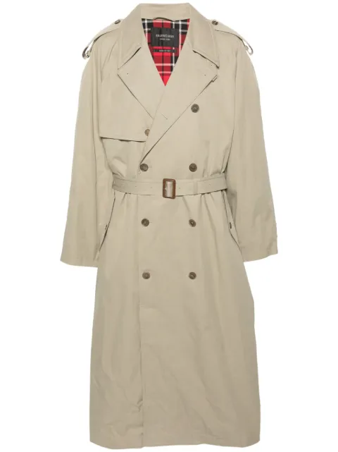 Balenciaga belted maxi trench coat Neutrals 776657TKP06