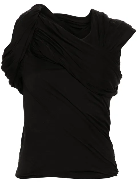Rick Owens Harness T draped top Black RO01D2252