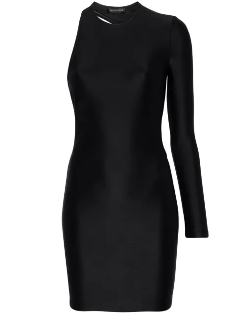 Balenciaga asymmetric mini dress Black 746152TNV43
