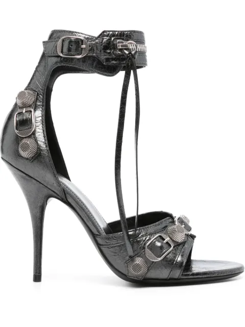 Balenciaga Cagole 110mm leather sandals Grey 743057WBDK3