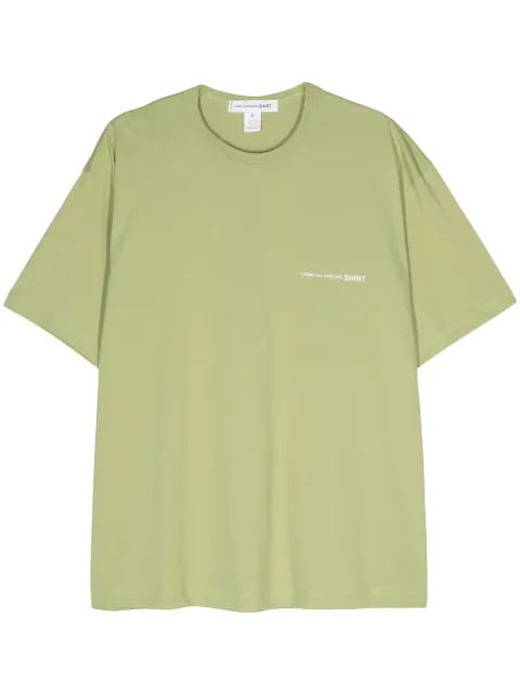 Comme Des Garçons Shirt logo-print cotton T-shirt Green FMT026