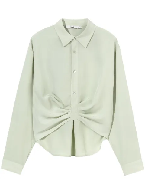 b+ab ruched long-sleeve shirt Green 4S137AS