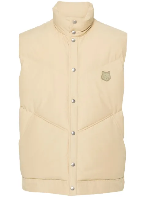 Maison Kitsuné Bold Fox Head quilted gilet Neutrals MM02202WQ0069