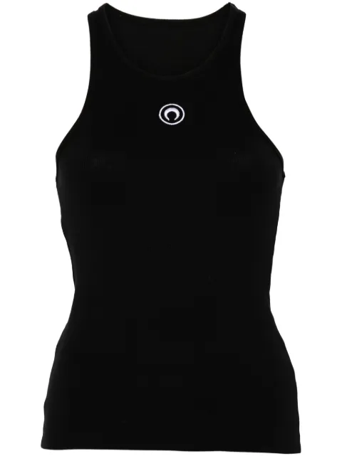 Marine Serre moon-logo tank top Black WTT014ACJER0011BK99