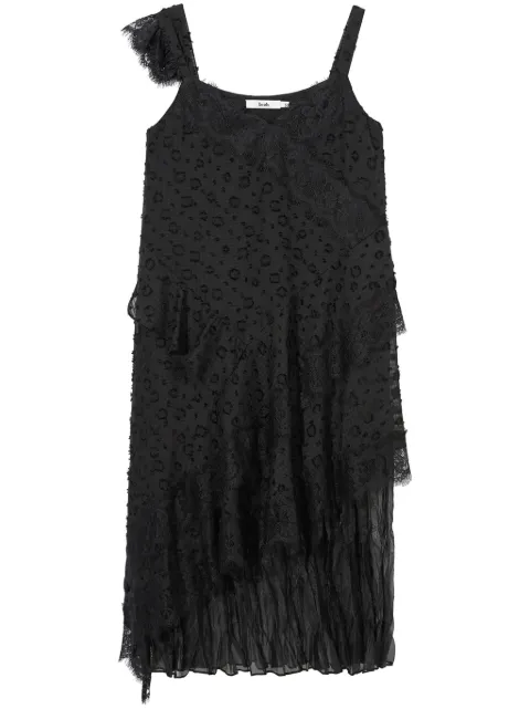 b+ab lace-trimmed midi dress Black 4S191AI