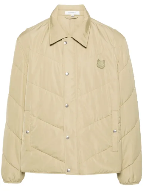 Maison Kitsuné Bold Fox Head quilted jacket Neutrals MM02104WQ4016