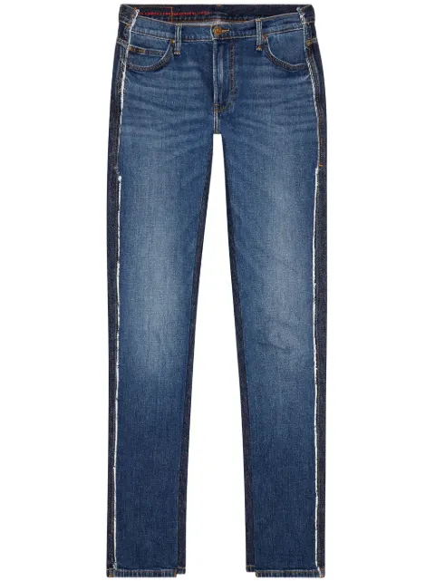 Diesel Dieseloves two-tone mid-rise jeans Blue P0132209K47