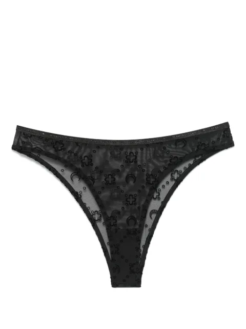 Marine Serre Moonogram mesh briefs Black WUW052ACJER0005