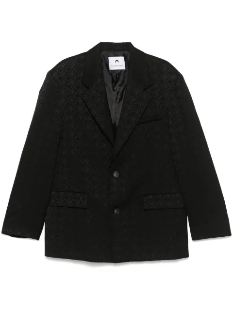 Marine Serre Moon Diamond-jacquard blazer Black MJA070ACWOV0024
