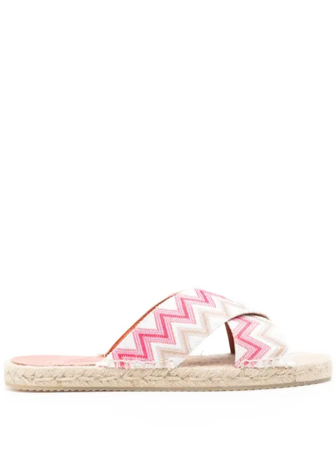 Missoni zigzag open espadrilles Pink M28002