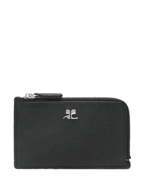 Courrèges logo-plaque cardholder Black 224GPM015CV0016