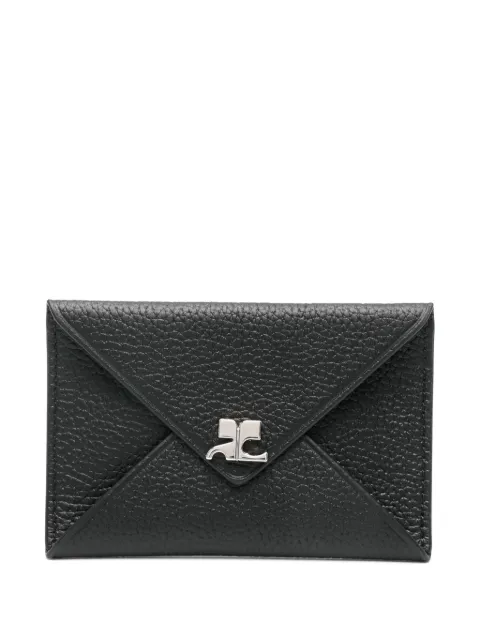 Courrèges logo-plaque envelope cardholder Black 124GPM011CV00169999