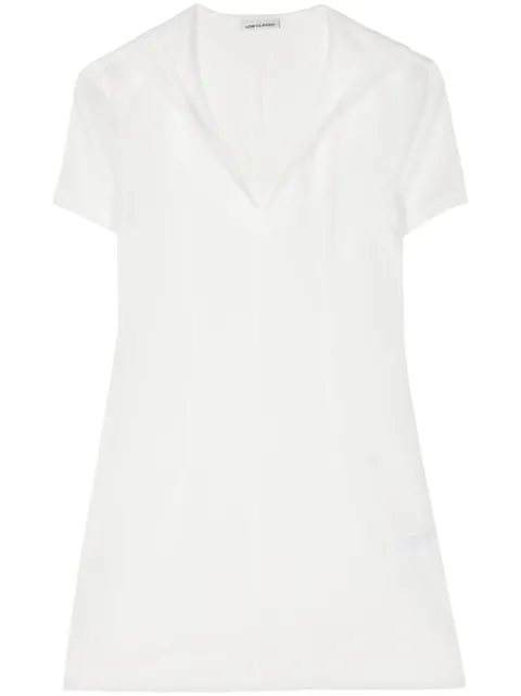 Low Classic semi-sheer hoodie White LOW24RMTO030WH