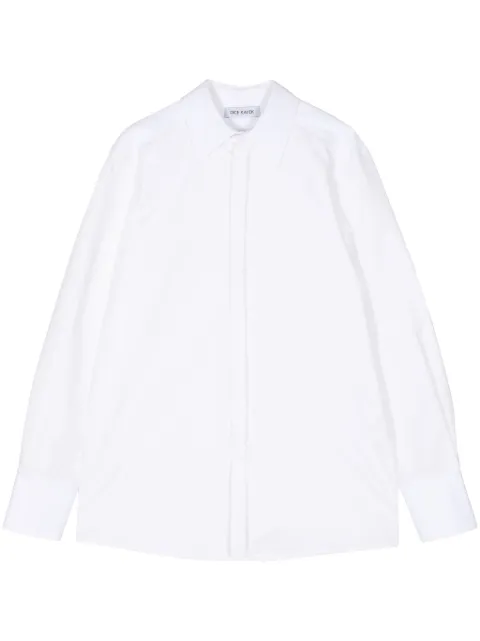 Dice Kayek pointed-collar cotton shirt White SS24C693