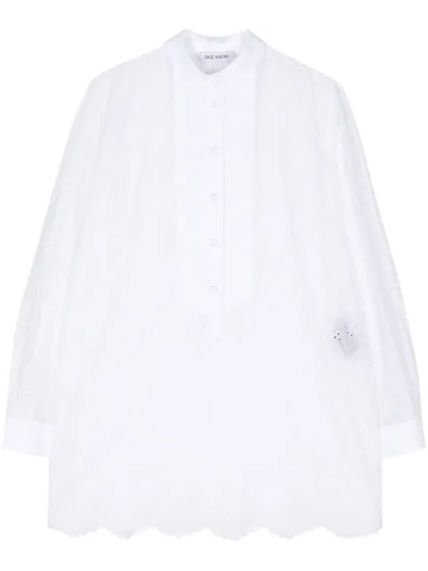 Dice Kayek embroidered cotton minidress White SS24C645