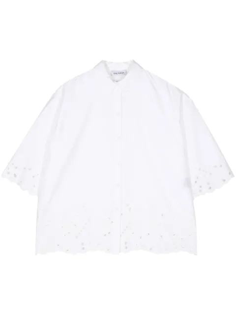 Dice Kayek embroidered cotton shirt White SS24C691