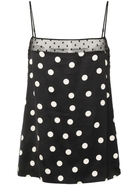 Stella McCartney polka-dot satin top Black 6T01953DU350